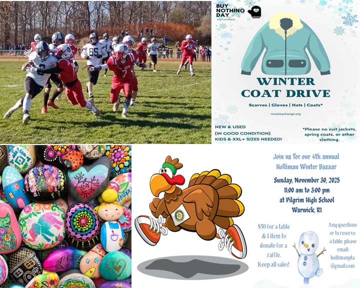 [Warwick Post Composite] Warwick Weekend events this Thanksgiving include the usual football, coat donations and Turkey Trot 5K.