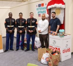 [CREDIT: CCRI] A photo of a CCRI collection spot for Toys for Tots.