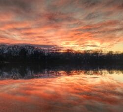 [CREDIT: Lincoln Smith] Gorton Pond at sunset on Dec. 5 25, 2025.