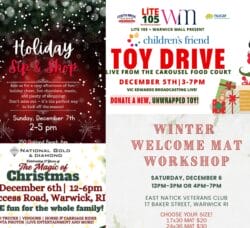 [Credit: WP Composite] This week’s Warwick Weekend Events include a toy drive, a sip and shop, and several other family holiday activities.