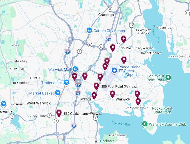 WPD DUI Arrests Feb. 1-28, Map