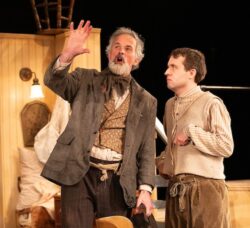 [CREDIT: Cat Laine] From Left, Tony Estrella as wily JohnnyPateenMike,and Jesse Kodama as Billy, in Martin McDonagh's 'The Cripple of Inishmaan' at Gamm Theatre, 1245 Jefferson Blvd., Warwick, RI.